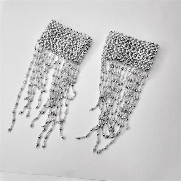 Wrist Bracelet Silver Arm Cuff Stretchy Wrist Bracelet- Belly Dance or Parties - Picture 3 of 8